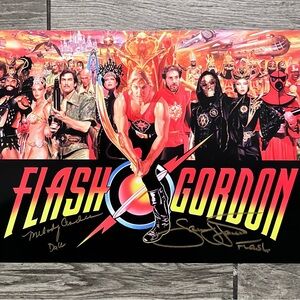 FLASH GORDON Signed 11x17 Poster / SAM J. JONES ‘Flash’ & MELODY ANDERSON ‘Dale’
